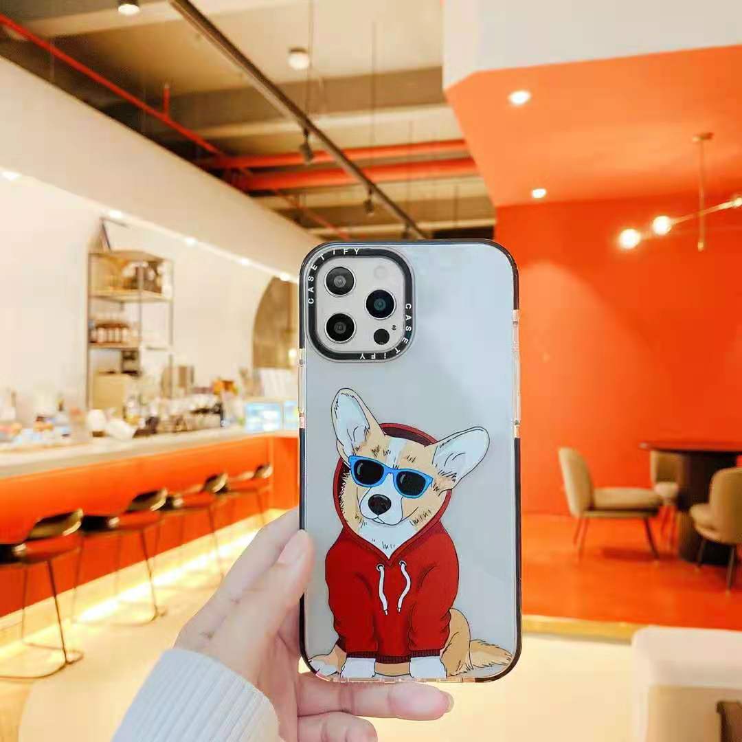 Ốp Lưng In Hình Chó Corgi & Bulldog Cho Iphone 12 / 11 Pro Max X Xs Max Xr Se2 7 8 Plus