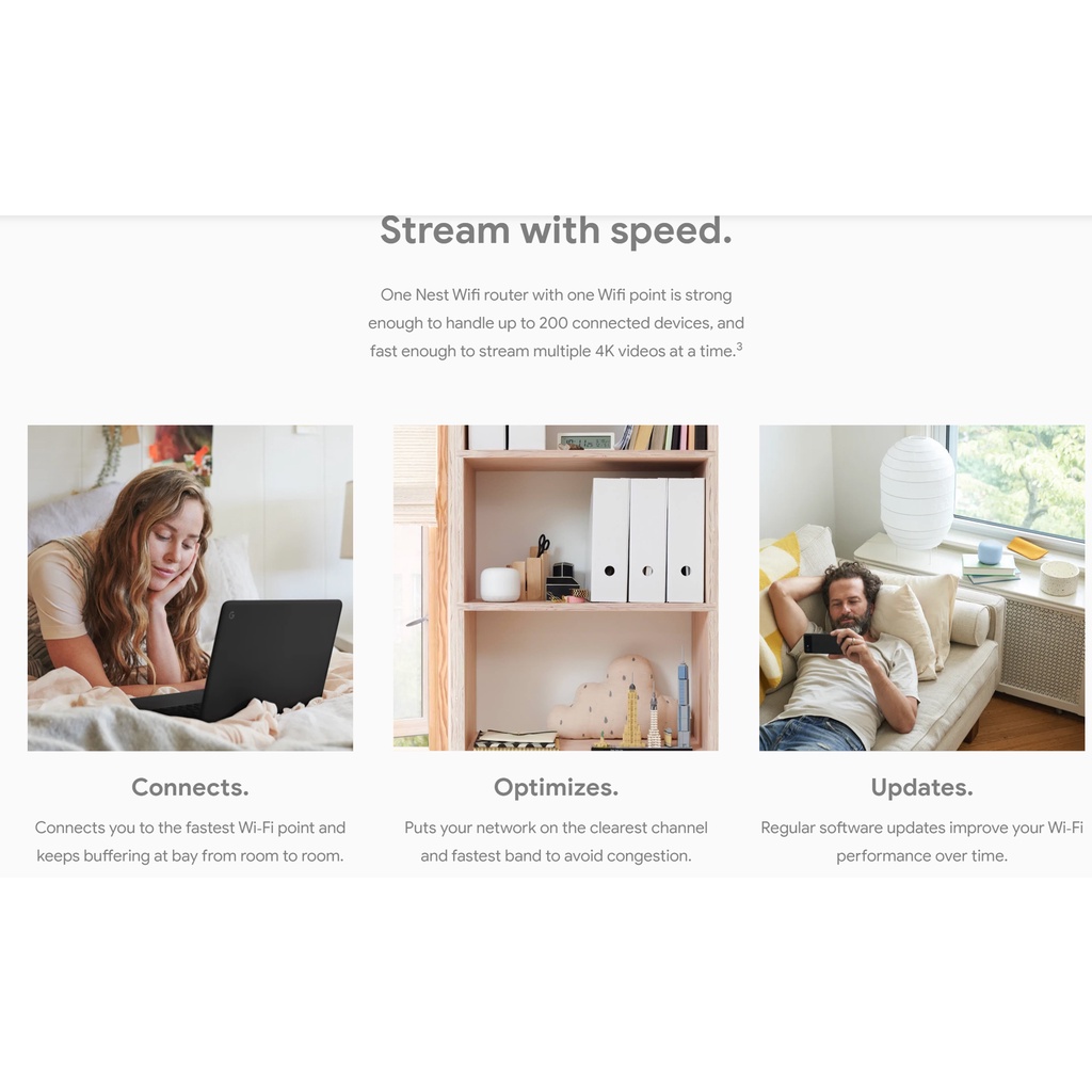 Thiết Bị Phát Wifi Cap Cấp Google Nest Wifi 3 Pack - Hàng Chính Hãng - Có Xuất VAT