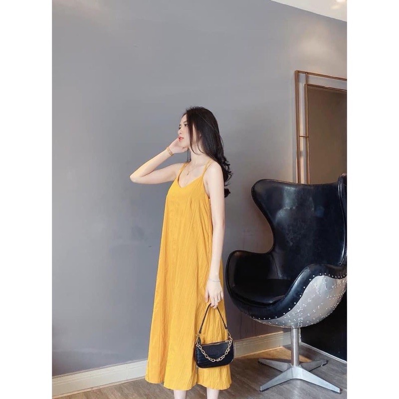 [Mã WASTNICE giảm 10% tối đa 10K đơn 50K] Váy 2 Dây - Váy maxi đan lưng chất đũi siêu mát | BigBuy360 - bigbuy360.vn