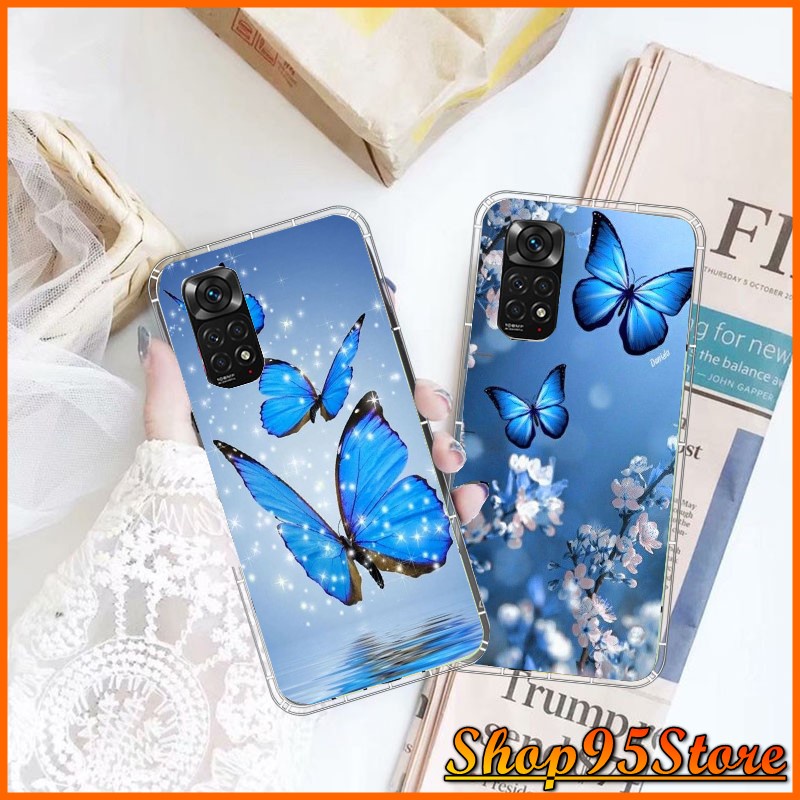 Ốp lưng silicon dẻo Xiaomi Redmi 10C Redmi 10A Note 11 pro Note 11 4G Note 11S Redmi 10 họa tiết Bướm xinh