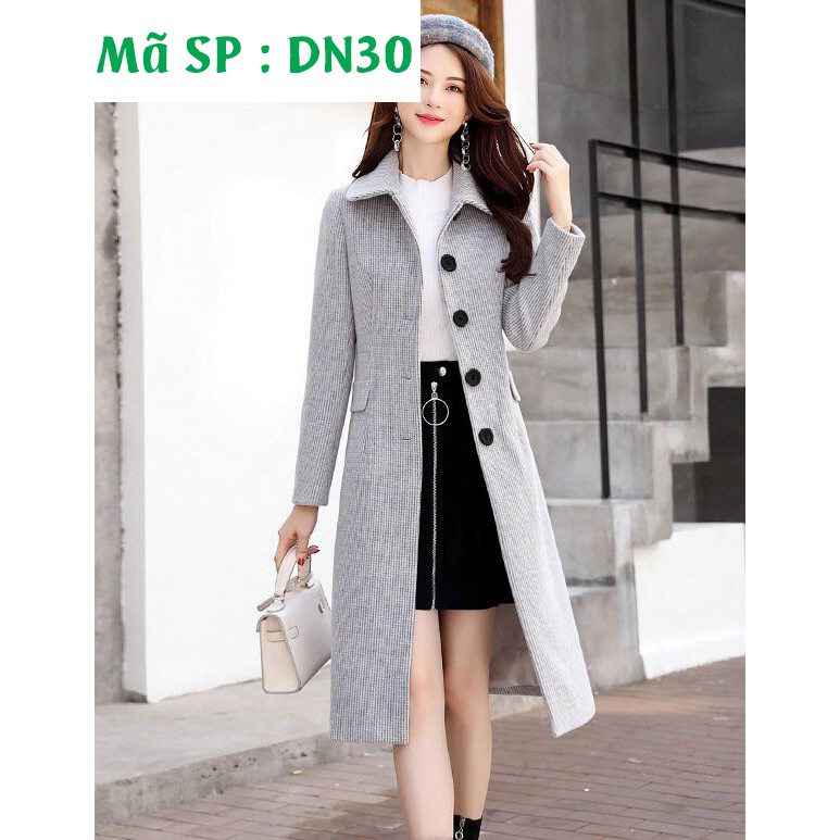 ÁO KHOẮC DẠ MĂNG TÔ XÁM CỔ SEN CAO CẤP THOITRANGHD COM