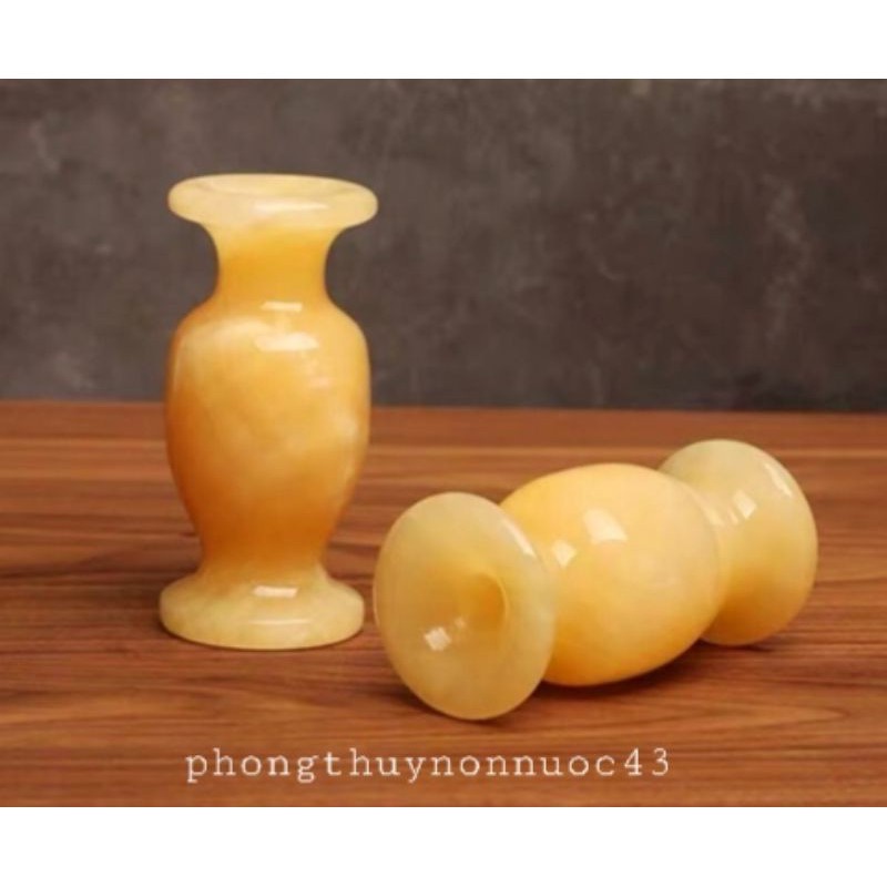 Lục Bình Phong thủy  Đá Ngọc Hoàng Long 12cm hàng chuẩn