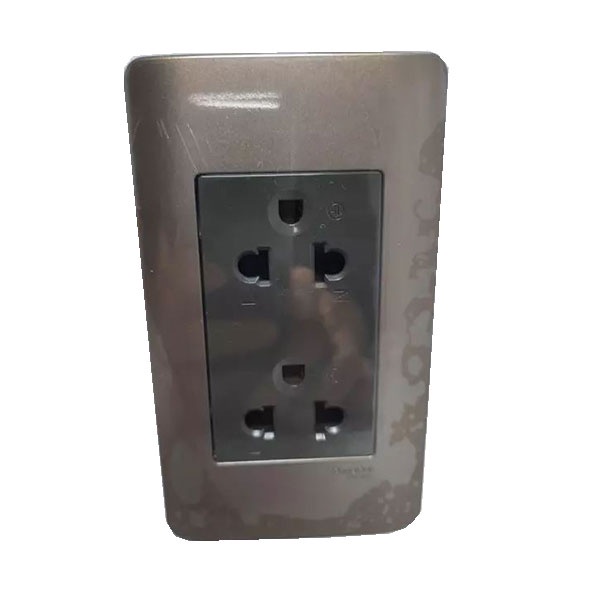 Ổ cắm đôi 3 chấu Schneider 84426LUES2_BZ_G19 16A size L màu đồng dòng ZenceloA