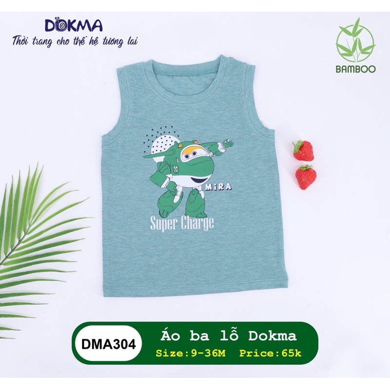 Xả hàng Áo ba lỗ Dokma in hình DMA304 (9-36M)