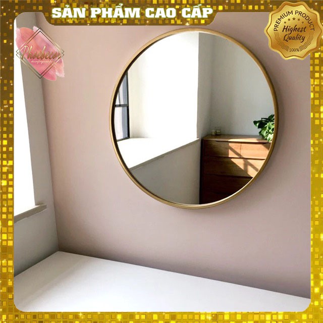 Gương tròn treo phòng tắm, gương treo tường cao cấp - PB07