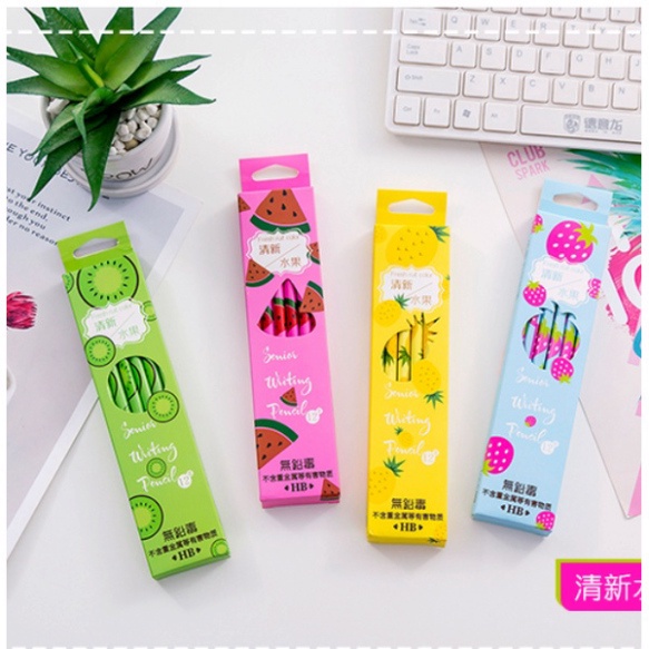 Bút Chì HB Có Gôm Bằng Gỗ Vẽ Viết Bài Mẫu Hoạt Hình Dễ Thương