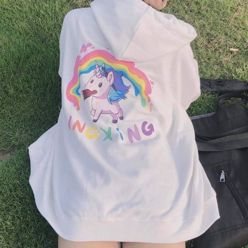 Áo khoác nỉ unicorn nam nữ thời trang