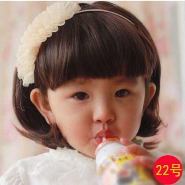 Tóc giả cho bé - màu nâu