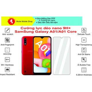 Kính cường lực dẻo phủ nano 9H+ samsung A01/ A01 core