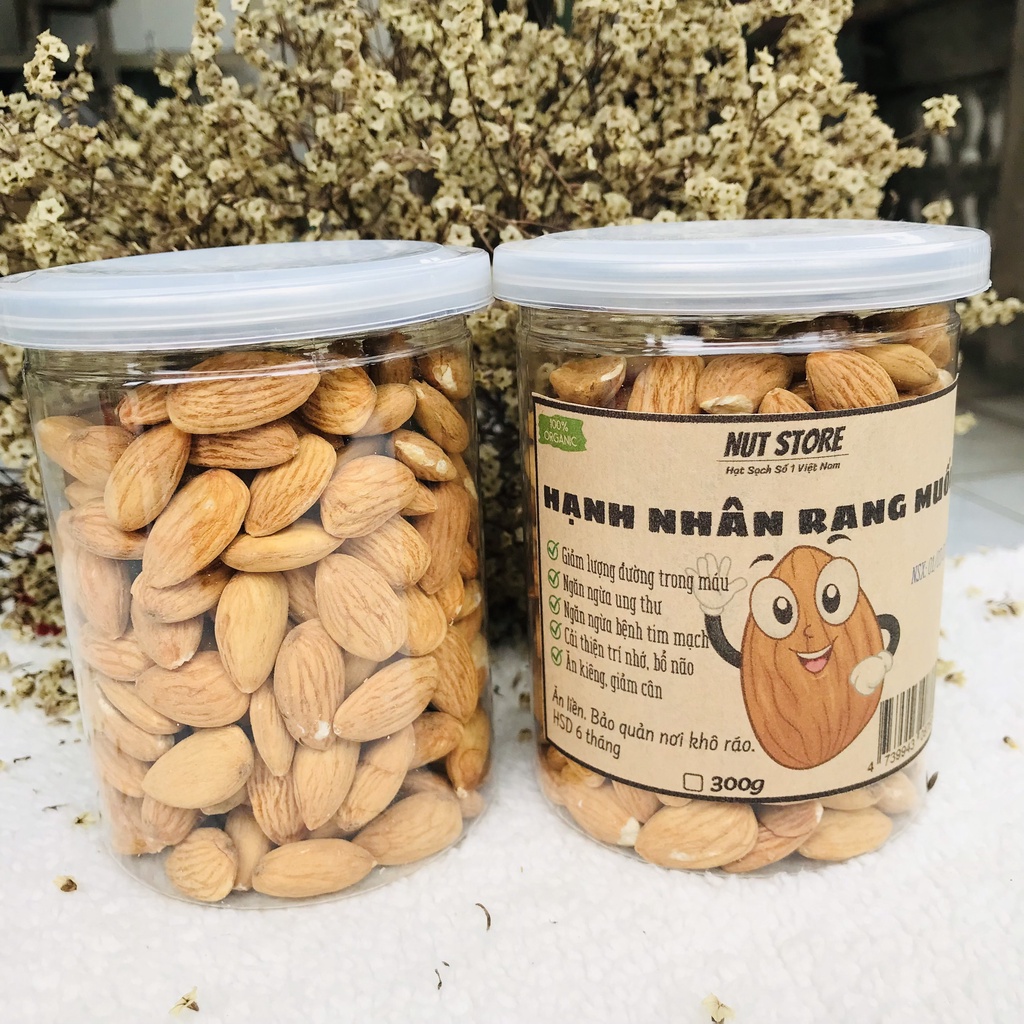 Hạt hạnh nhân rang muối Nut Store 500g