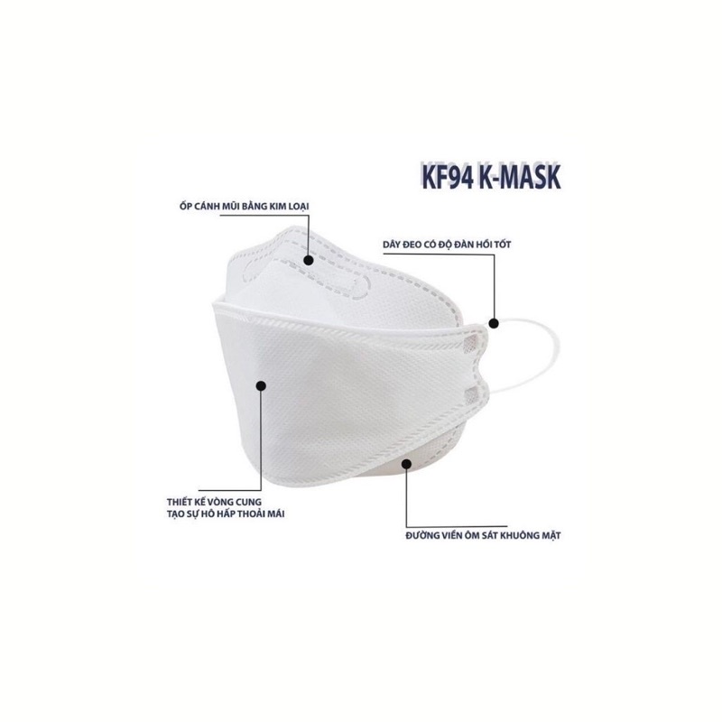 Khẩu trang 4D KF94 công nghệ Hàn Quốc( Túi 10 chiếc)