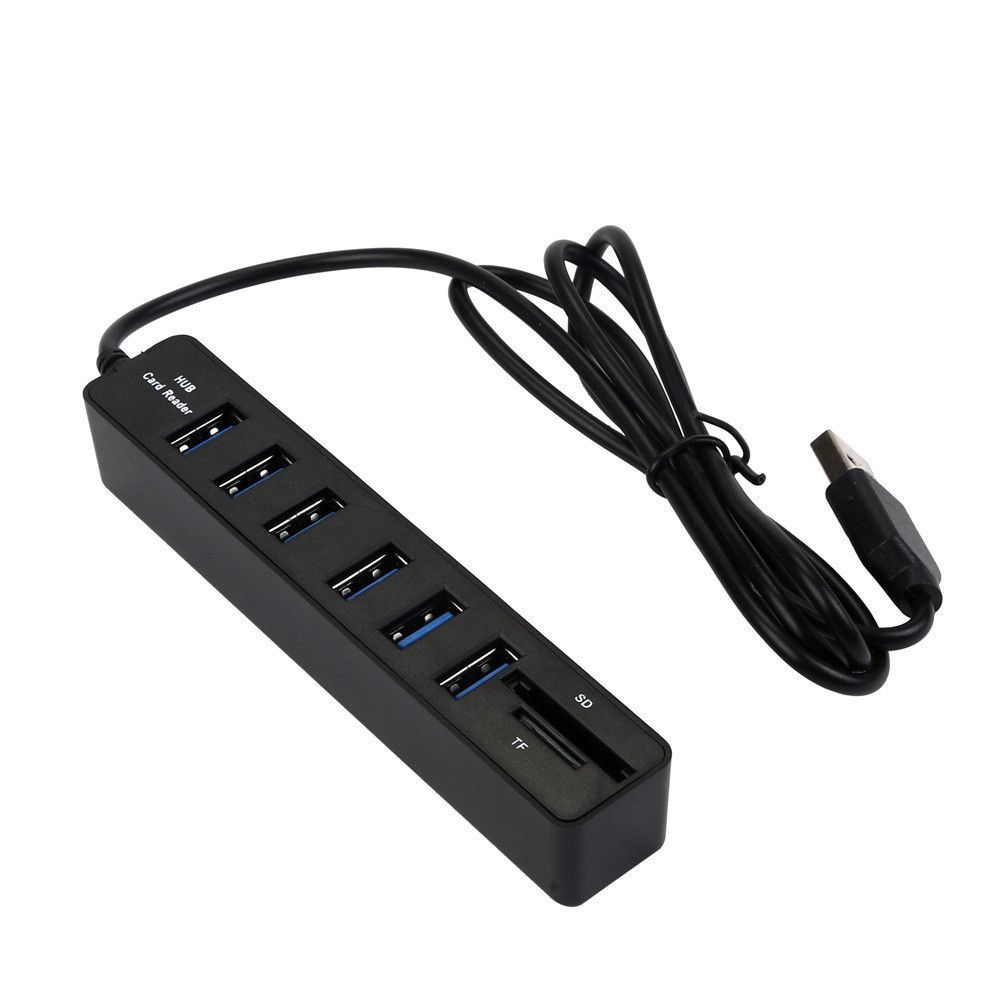 Đầu USB Hub 2.0 chia 6 cổng tốc độ cao thích hợp cho PC