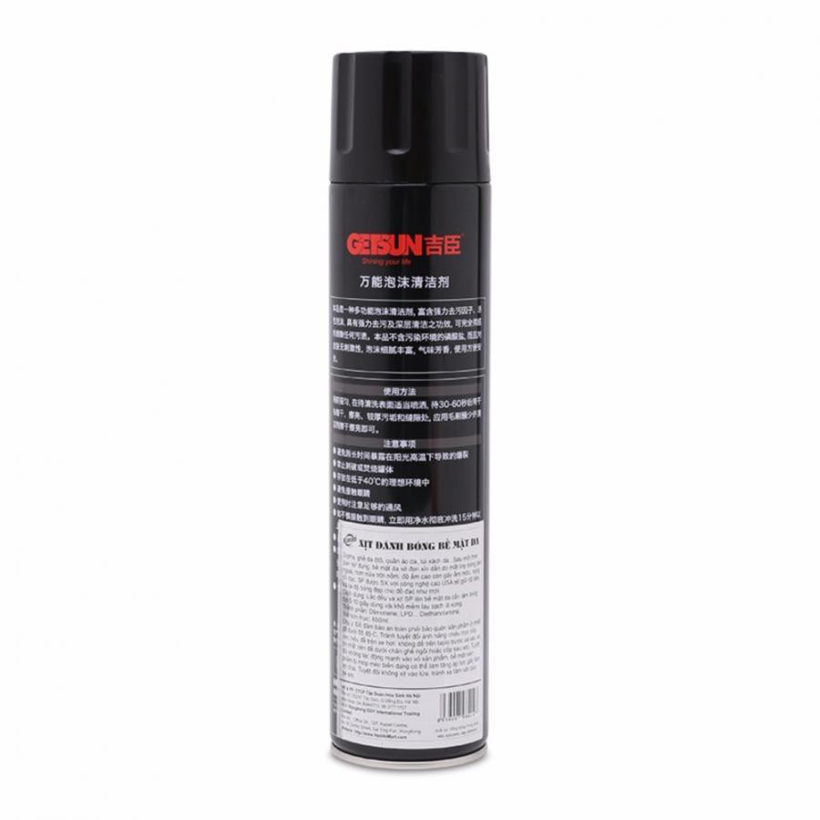 Chai xịt bọt vệ sinh lốp xe chuyên dụng GETSUN 650ml