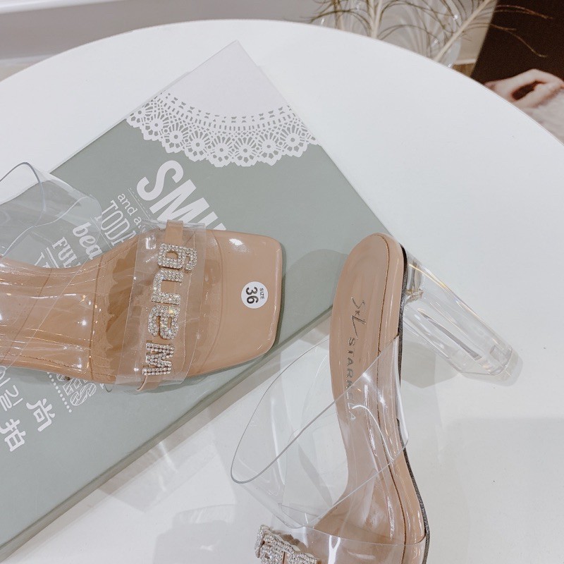 HÀNG CÓ SẴN Guốc mika 2 cầu gót 9cm