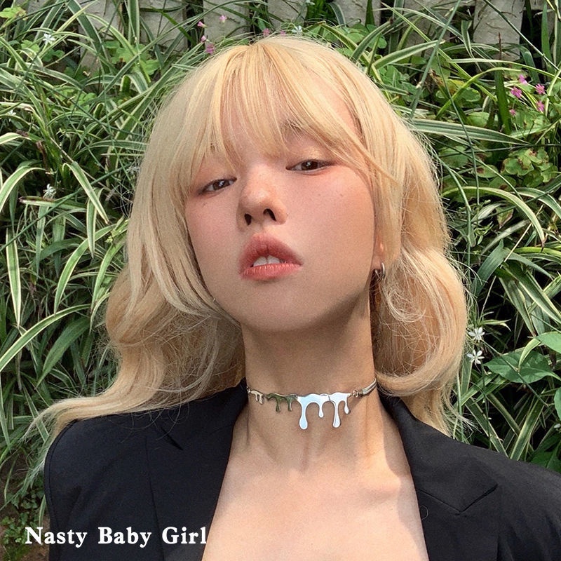 ☼Dây Chuyền Mặt Hình Giọt Nước Phong Cách Hip-Hop Thời Trang Mới 2021 Cho Nữ