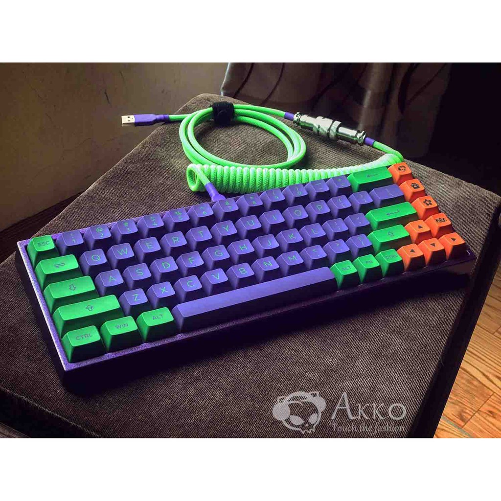 Nút bàn phím - AKKO Keycap Set  EVA-01 ASA Profile - Hàng Chính Hãng
