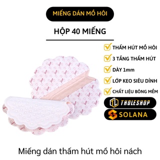 [GIÁ SỈ] Miếng Dán Chống Mồ Hôi Nách - Combo 40 Miếng Thấm Hút Khử Mùi Vùng Nách Hiệu Quả 7342