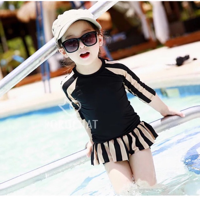 Đồ bơi bé gái dài tay TE12