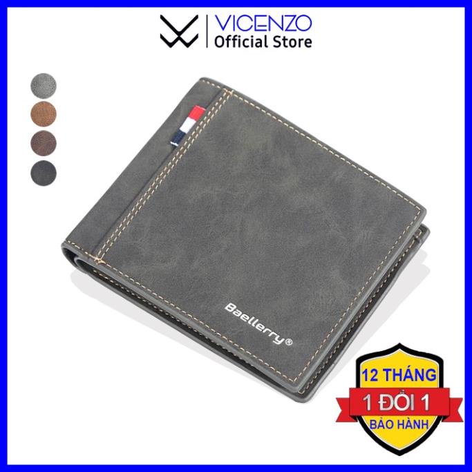 Ví da nam Baellerry cao cấp , bóp nam thời trang cao cấp da xịn đựng tiền nhỏ gọn mini -VN02 ⚡