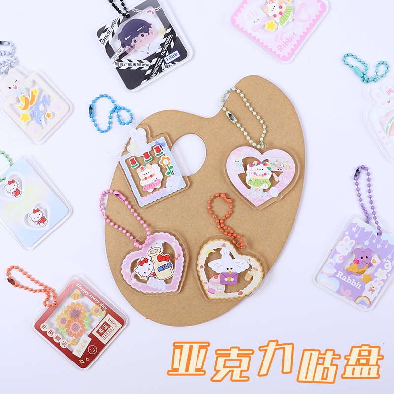 Peach Móc Khóa / Điện Thoại Bằng Acrylic Hình Trái Tim / Tròn Độc Đáo diy