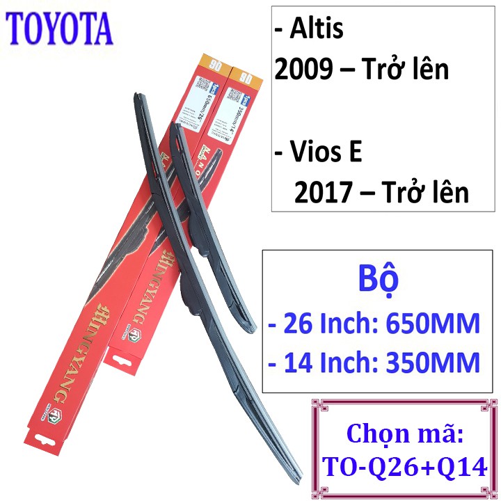 CẦN GẠT MƯA ALTIS 2009 TRỞ LÊN VÀ VIOS E 2017 TRỞ LÊN - VÀ TẤT CẢ CÁC DÒNG XE KHÁC CỦA TOYOTA