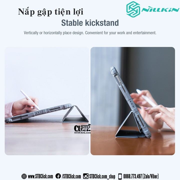 BAO DA IPAD 10.2 2019 - 10.2 2020 - 10.2 2021 NILLKIN BUMPER PRO CAMSHIELD CHÍNH HÃNG