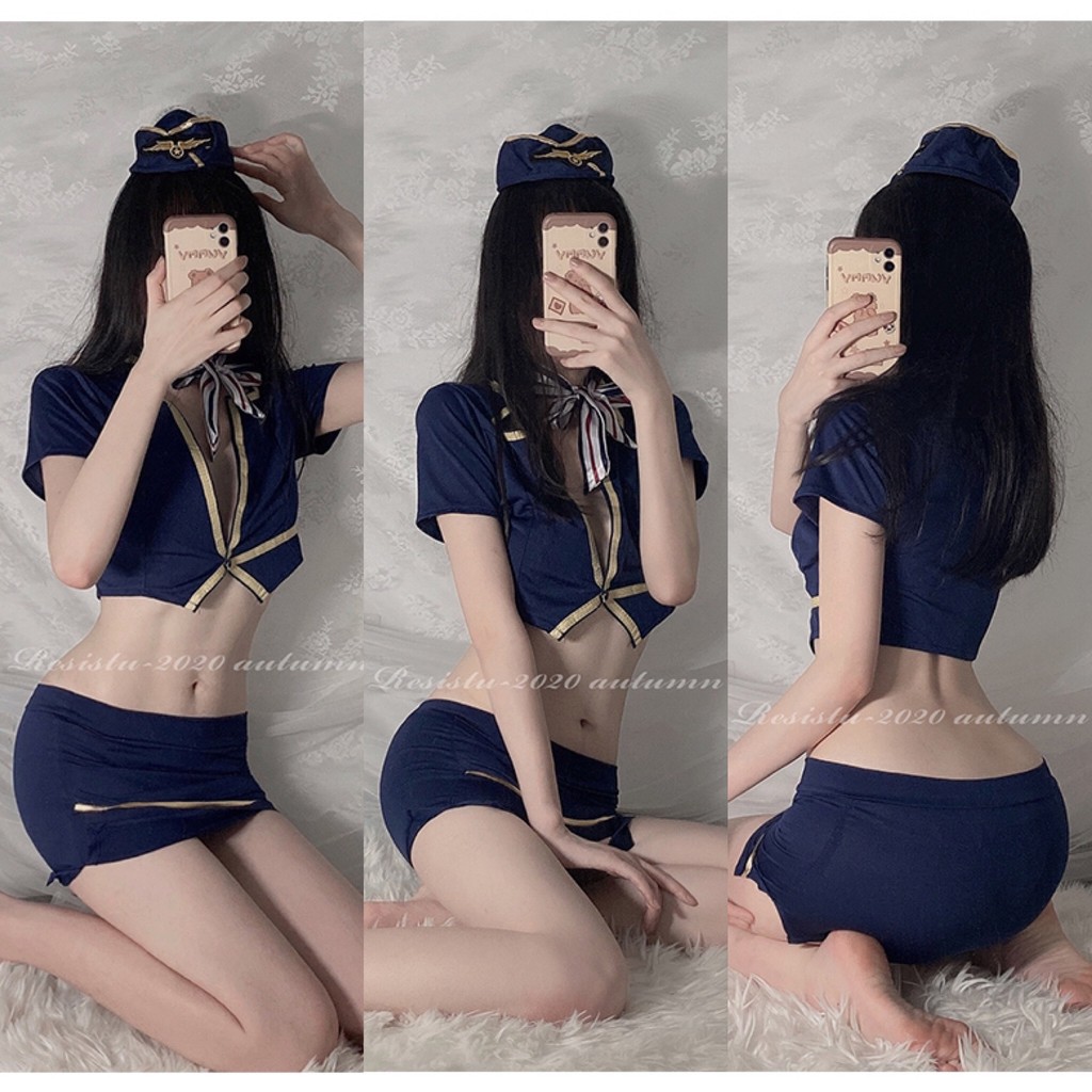 Váy ngủ Cosplay 💝 Free ship 💝 đồ ngủ tiếp viên Police sexy quyến rũ | BigBuy360 - bigbuy360.vn