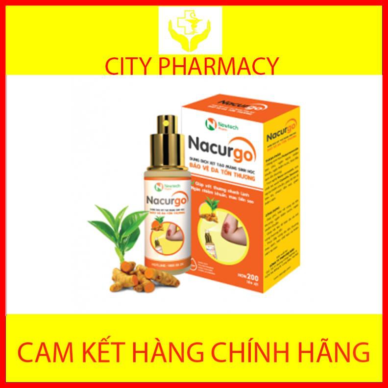 Chai xịt Nacurgo giúp băng vết thương, sát khuẩn và mau lành 12ml