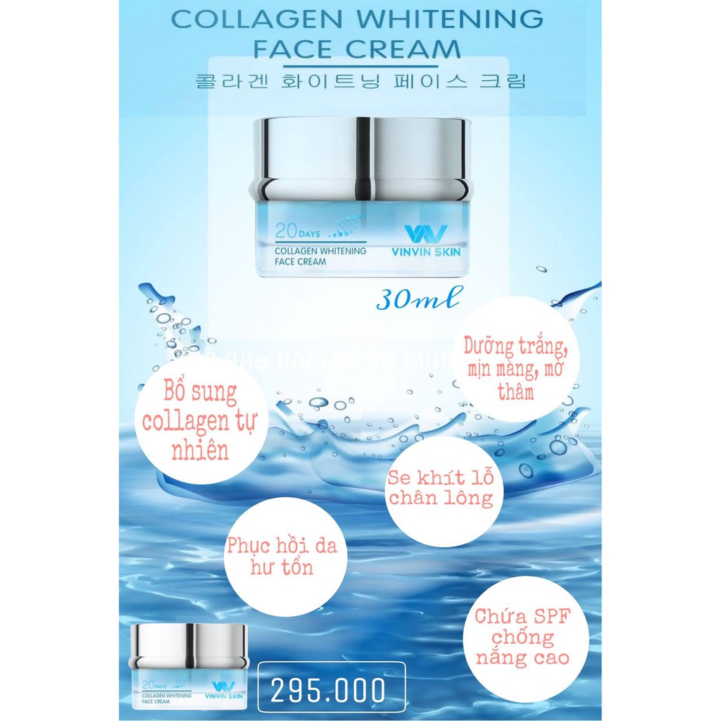 KEM FACE DƯỠNG TRẮNG PHỤC HỒI HƯ TỔN - COLLAGEN WHITENING FACE CREAM | BigBuy360 - bigbuy360.vn