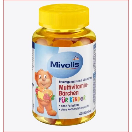 Kẹo gấu Mivolis lọ 60 viên của Đức