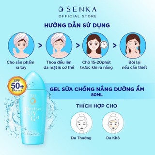 Gel sữa chống nắng dưỡng ẩm Senka Perfect Uv 80ml