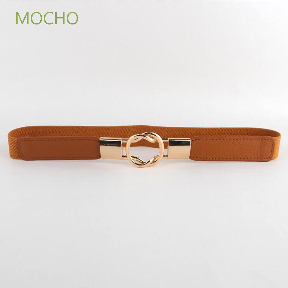 Thắt lưng co giãn khóa tròn mỏng nhiều màu sắc thời trang cho nữ