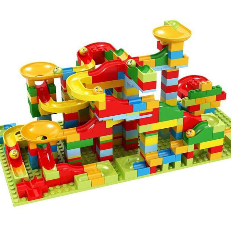 { Xả kho} Bộ Xếp Hình Cầu Trượt Lego Thả Bi 165-258-330 Chi Tiết Cho Bé, Đồ Chơi Xếp Hình Phát Triển Trí Não