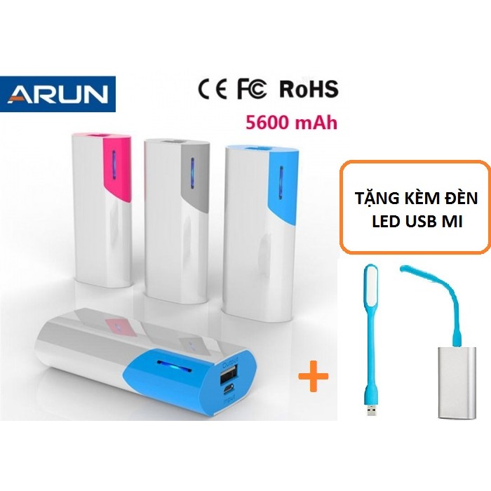 SẠC DỰ PHÒNG CHÍNH HÃNG ARUN DUNG LƯỢNG 5600mAH