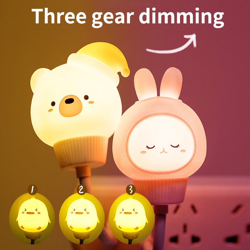 Đèn Ngủ LED USB Điều Khiển Từ Xa Hình Động Vật Hoạt Hình Dễ Thương
