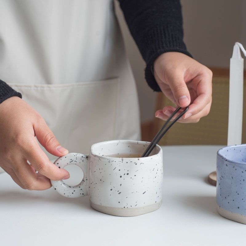 Ly cốc sứ vẩy mực Hàn Quốc | Ink Splash Mug