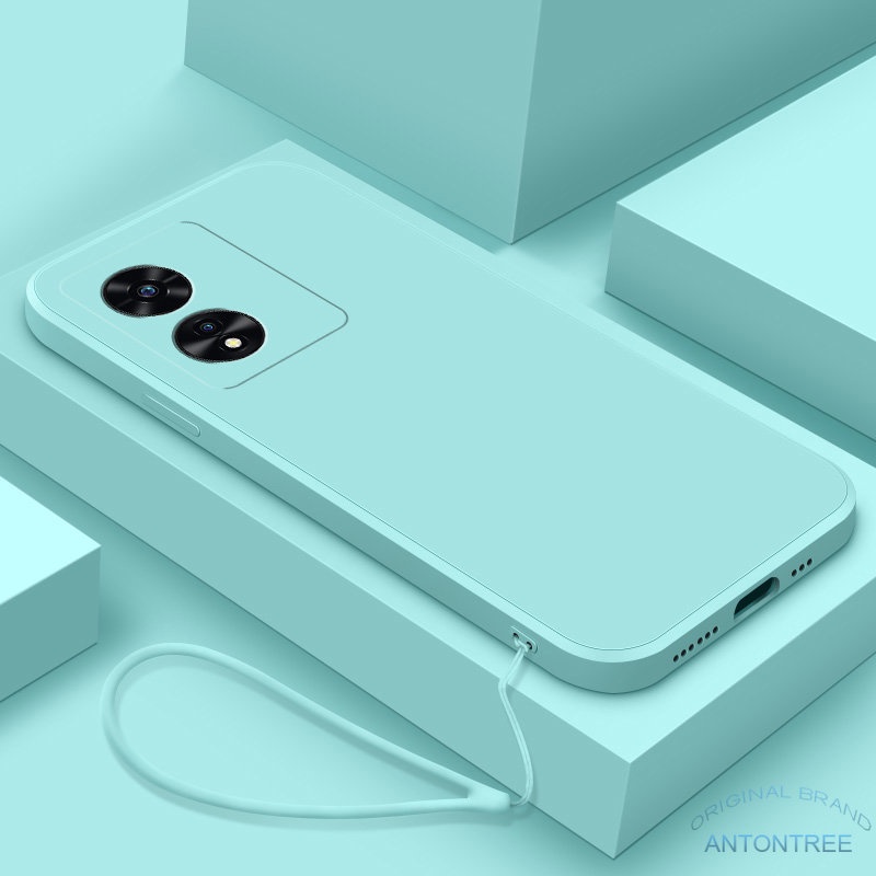 Ốp Điện Thoại Silicon Siêu Mỏng Màu Kẹo Chống Rơi + Dây Đeo Cho OPPO Reno8T reno 8T 8 Pro 8Z 5G