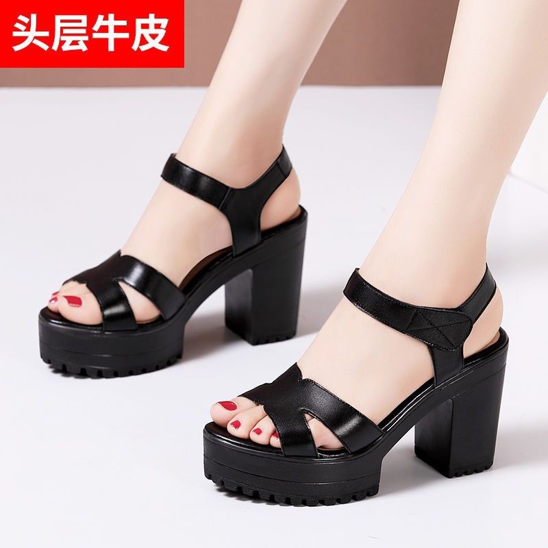 COD giày cao gót trắng cô dâu giày cao gót trắng 7p giày cao gót trắng viền đen guốc cao gót quai mảnh sandal nữ đế bệt quai mảnh Giày Sandal Cao Gót Đế Xuồng Dày Dặn Quai Dán Thời Trang Mùa Hè 2022 Mới Cho Nữ