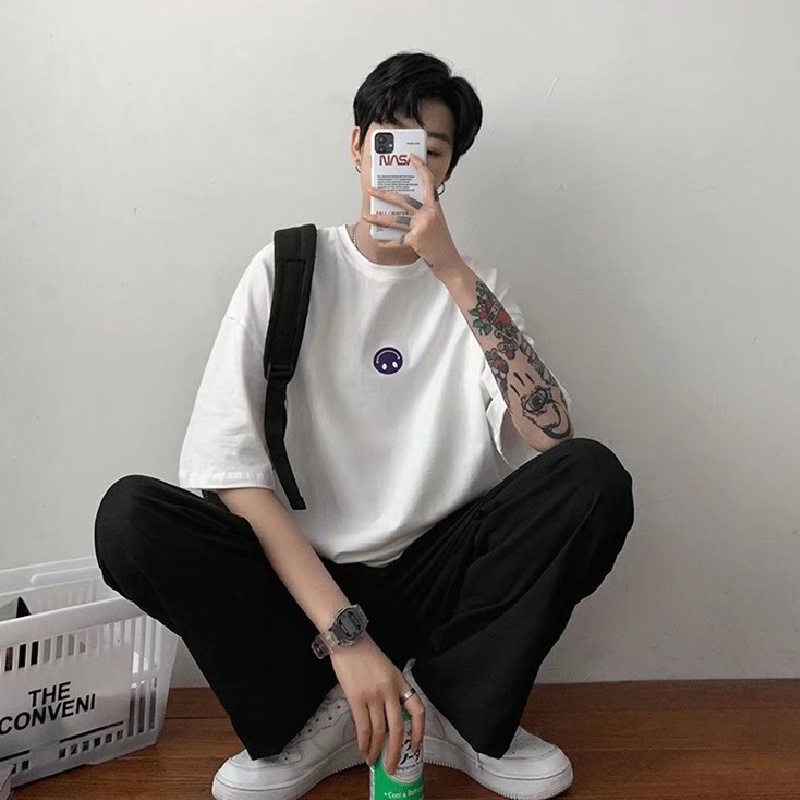 Áo Thun Tay Ngắn Cổ Tròn Dáng Rộng In Họa Tiết Hoạt Hình Thời Trang Mùa Hè Cho Nam Size M-5XL