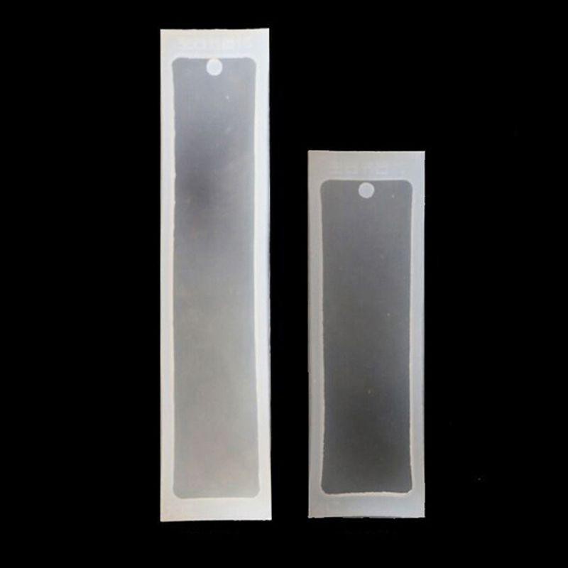 Bộ 2 Khuôn Silicon Trong Suốt Hình Chữ Nhật Dùng Làm Thẻ Đánh Dấu Sách