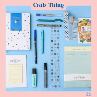 Bullet Journal Combo Ocean - trọn bộ bút, sổ và note trang trí bullet journal