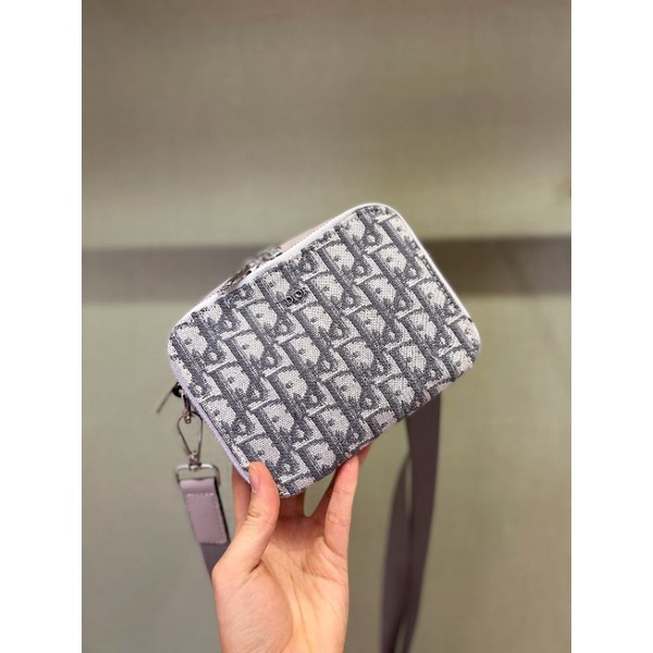 Túi đeo chéo nam D.I mini họa tiết canvas 3 màu kèm dây da cực chất fullbox