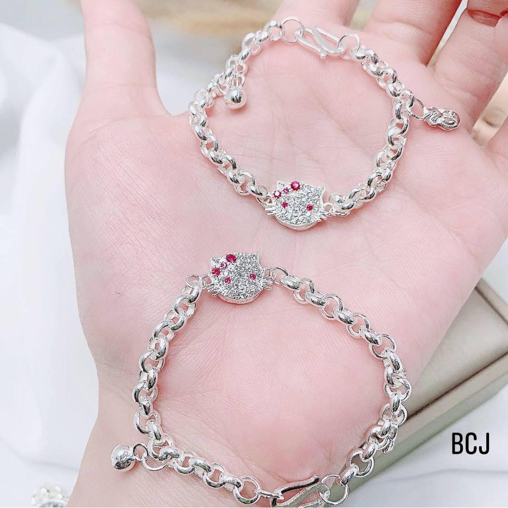 lắc,mèo cho bé hàng dày dặn bạc 925