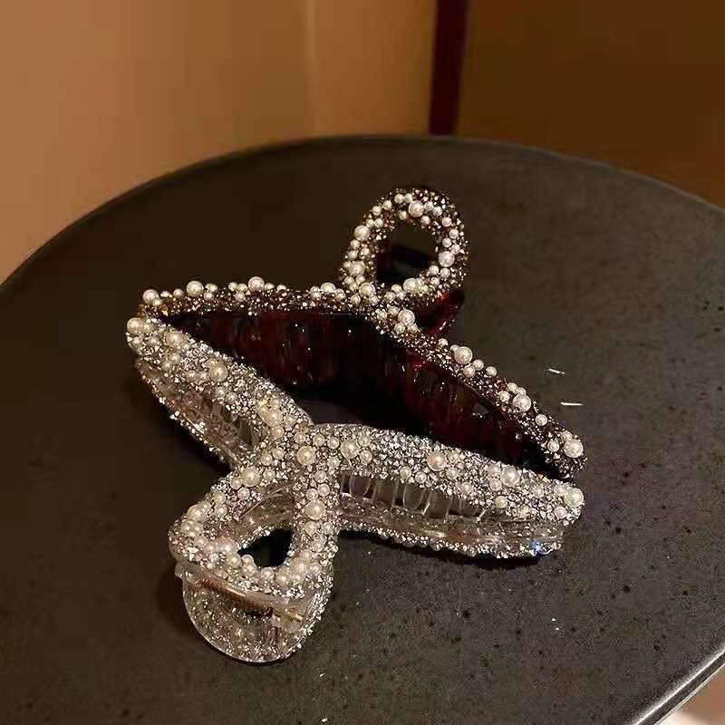 Cặp tóc ngoặm Hàn Quốc đính hạt sáng