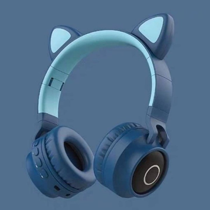 Tai nghe bluetooth tai mèo cao cấp, headphone tai mèo đáng yêu chống ồn âm thanh trầm ấm