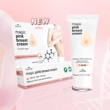 Kem Dưỡng Da Vùng Ngực, Làm Hồng Nhũ Hoa Vacosi Magic Pink Breast Cream 30ml