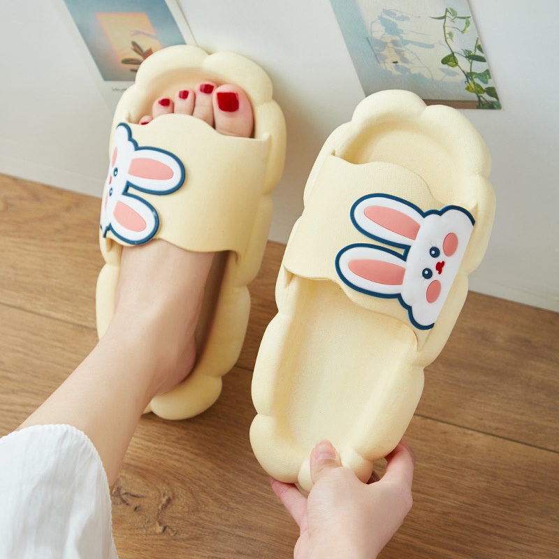 Tikp Dép Đi Trong Nhà Họa Tiết Thỏ Hoạt Hình Dễ Thương Có 5 Màu Size 36-41 Cho Nữ