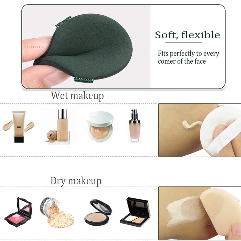 1 Mút Trang Điểm Hình Tròn Mềm Mại Có Thể Sử Dụng Ướt / Khô