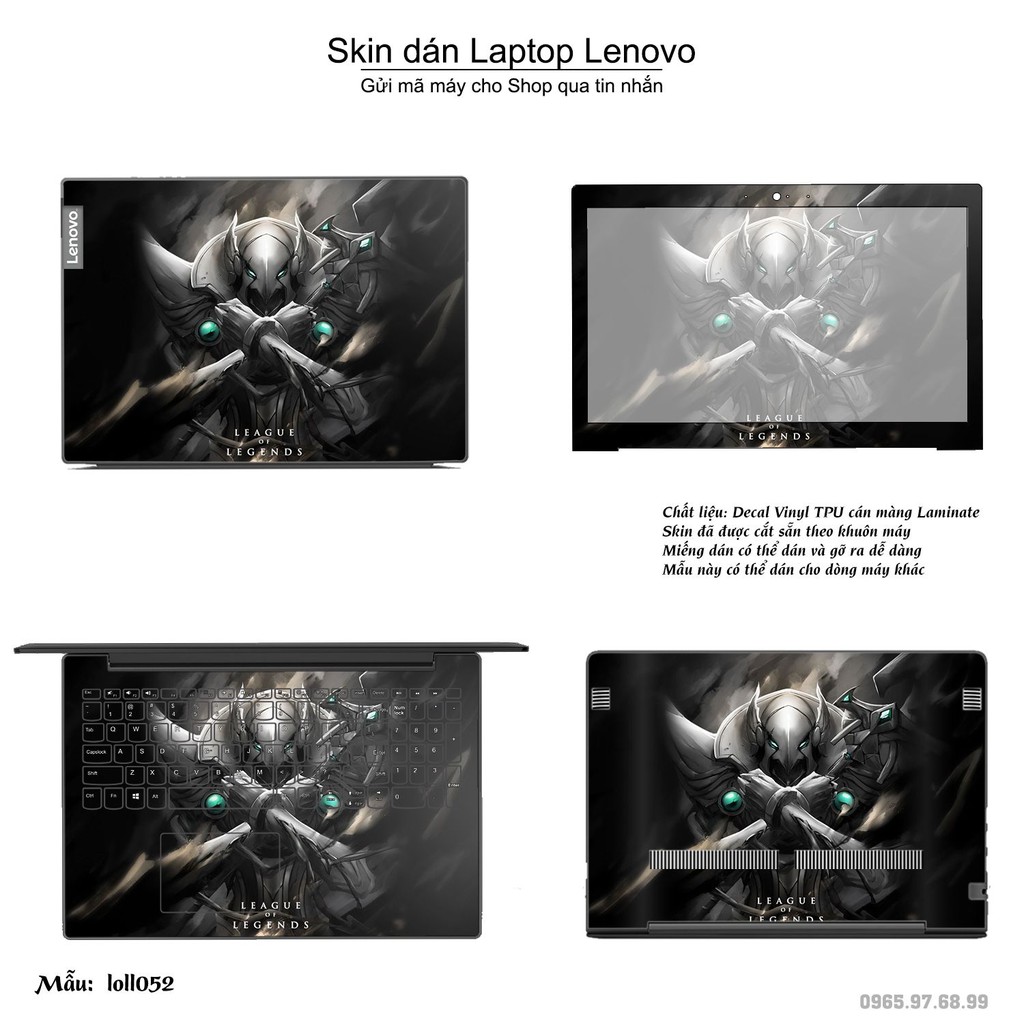 Skin dán Laptop Lenovo in hình Liên Minh Huyền Thoại nhiều mẫu 7 (inbox mã máy cho Shop)