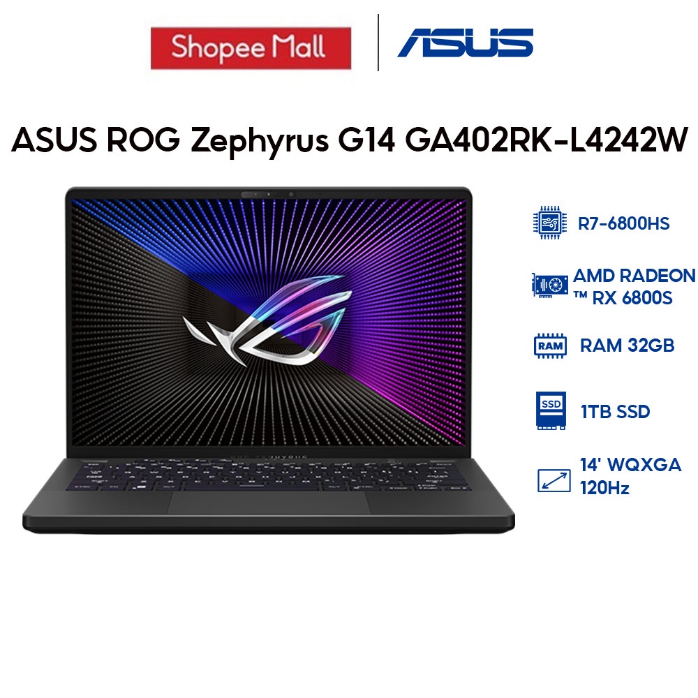 Laptop ASUS ROG Zephyrus G14 GA402RK-L4242W R7-6800HS | 32GB |1TB | AMD Radeon™ RX 6800S 8GB